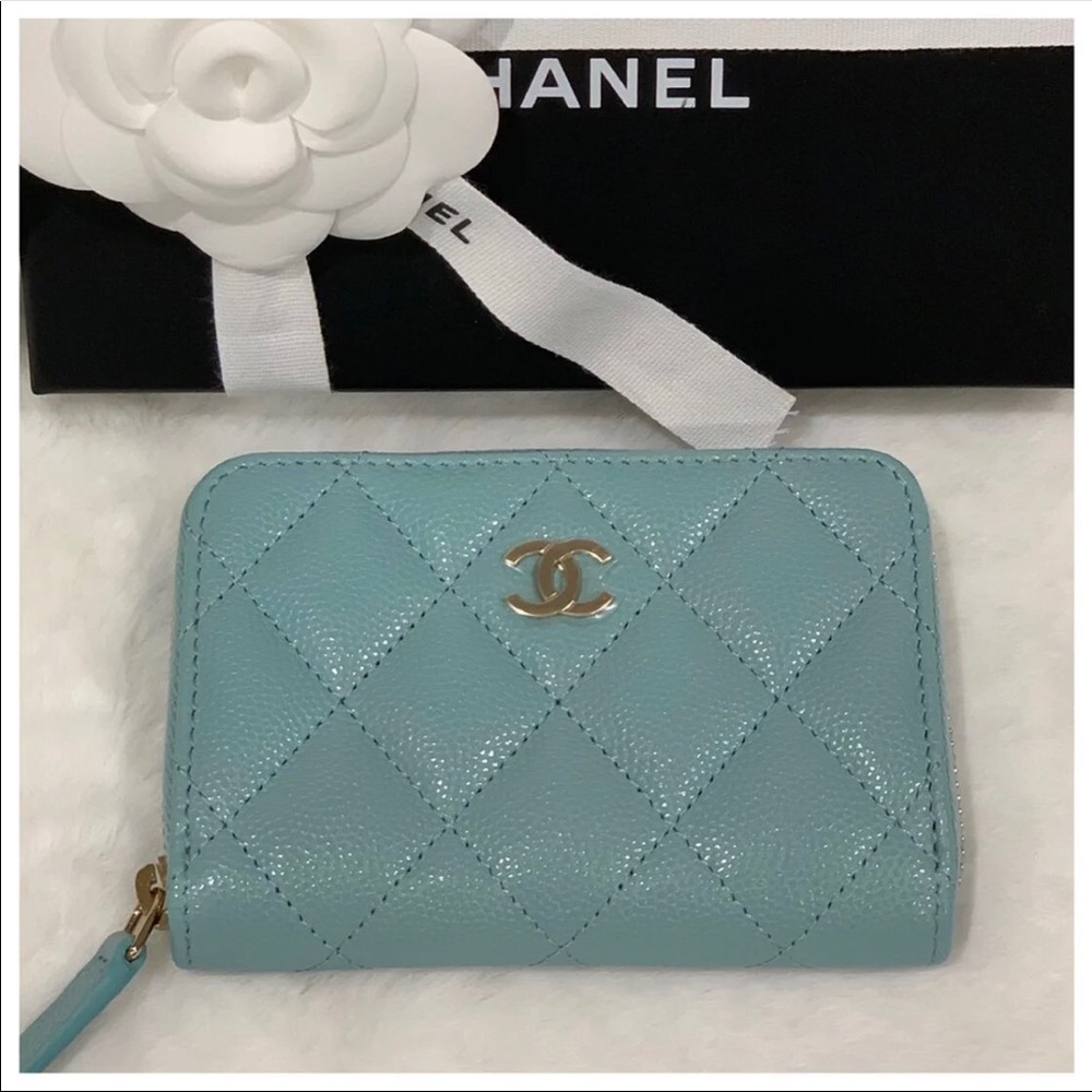 ❌SOLD❌ CHANEL 20C “TIFFANY” BLUE ZIP COIN PURSE
